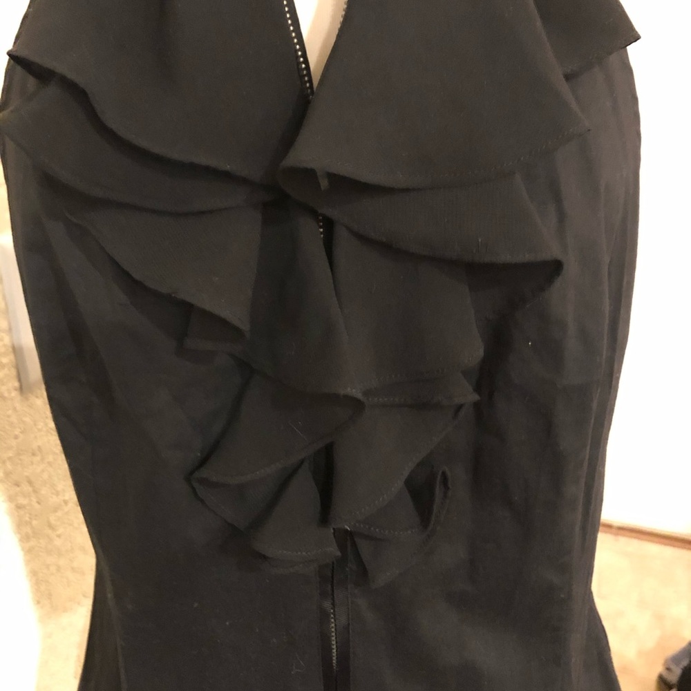 Nwt forever 21 black ruffled blouse sleeveless l - Picture 7 of 7